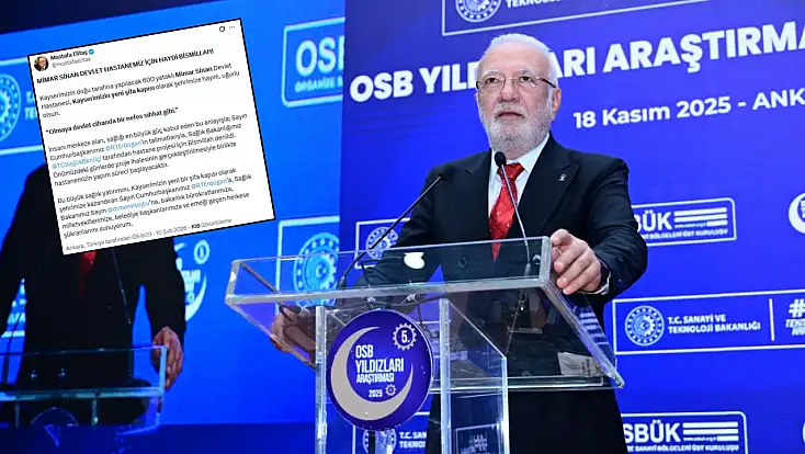 AK Parti Genel Başkan Vekili Elitaş duyurdu: İldem'e 600 yataklı hastanede inşa çalışmaları başlıyor!