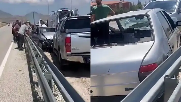 Kayseri'de otomobil ile kamyonet kafa kafaya çarpıştı!
