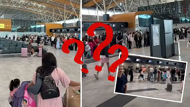 Kayseri'de uçak yolculuğu çileye döndü: Havalimanı’nda bitmeyen uzun kuyruklar!