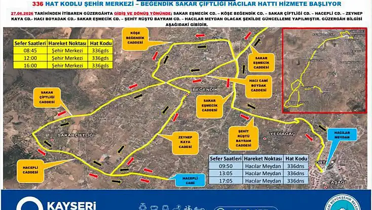 Kayseri’de vatandaş talep etti, güzergah değişti: 27 Haziran’da başlıyor!