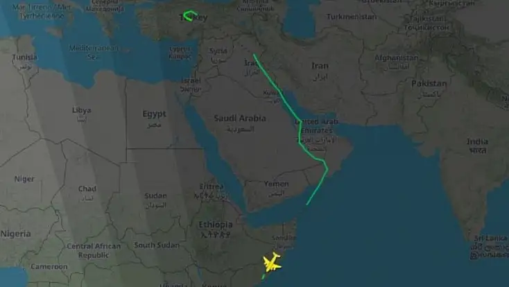 Kayseri’den havalanan C-17 uçağı, Somali’ye indi!