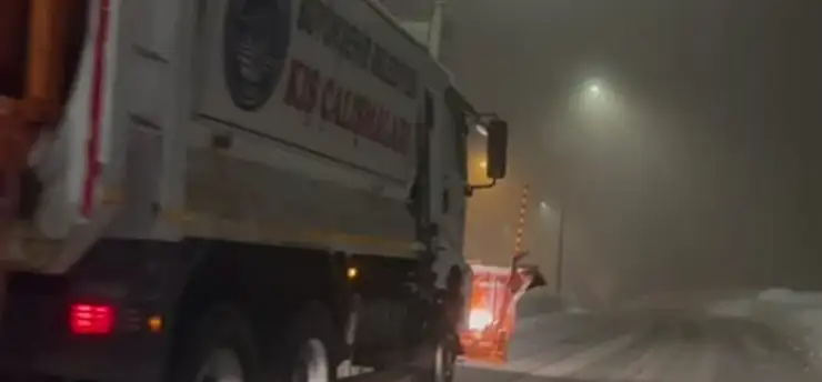 Erciyes'te kar yağışı etkili oldu