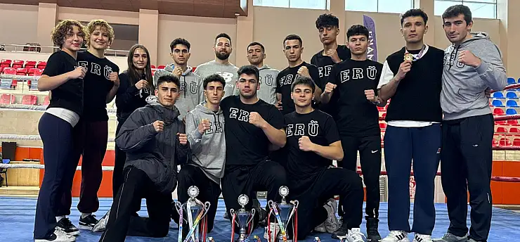 ERÜ'lü sporcular Burdur'dan şampiyonlukla döndü