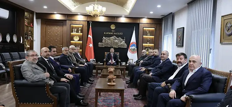 Kayseri'de dikkat çeken ziyaret! Spor ve iş dünyası bir arada