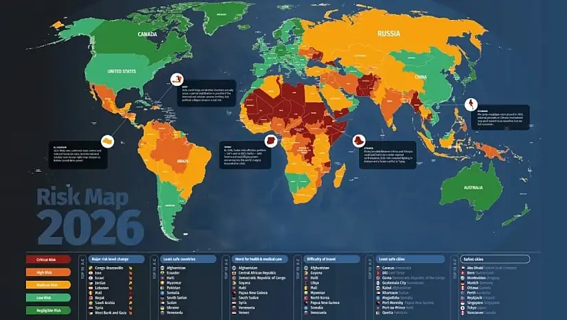 2026 yılında seyahat etmesi riskli ülkeler belli oldu: İşte tam liste!