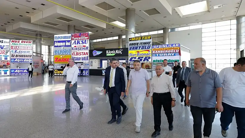 Başkan Büyükkılıç şehir terminalini ziyaret ederek incelemelerde bulundu!
