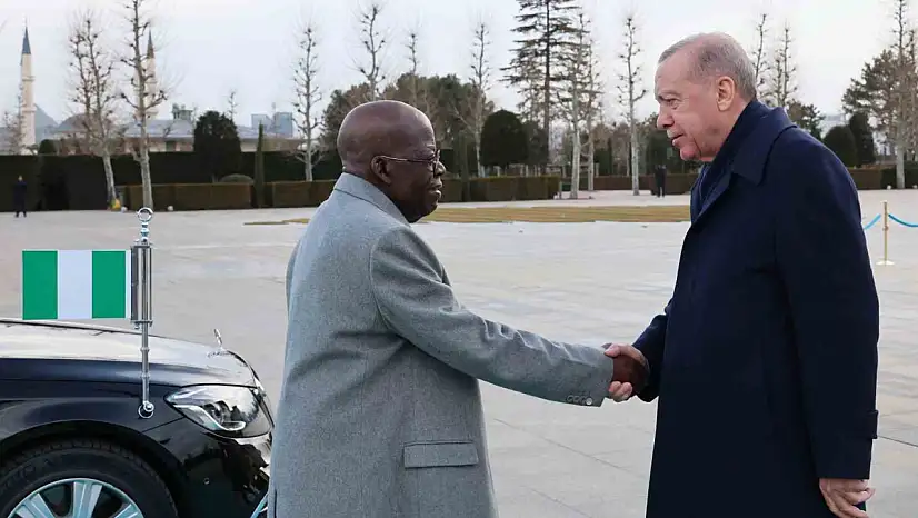 Cumhurbaşkanı Erdoğan, Nijerya Cumhurbaşkanı Tinubu'yu Külliye'de törenle karşıladı