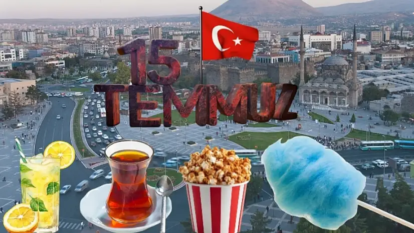 Cumhuriyet Meydanı'nda 15 Temmuz hazırlığı! Çaydan pamuk şekere ücretsiz ikram...