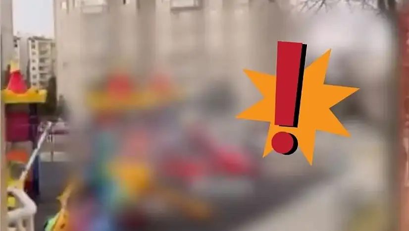 Kayseri'de parkta şok görüntü: Kaydırak neden kül oldu?