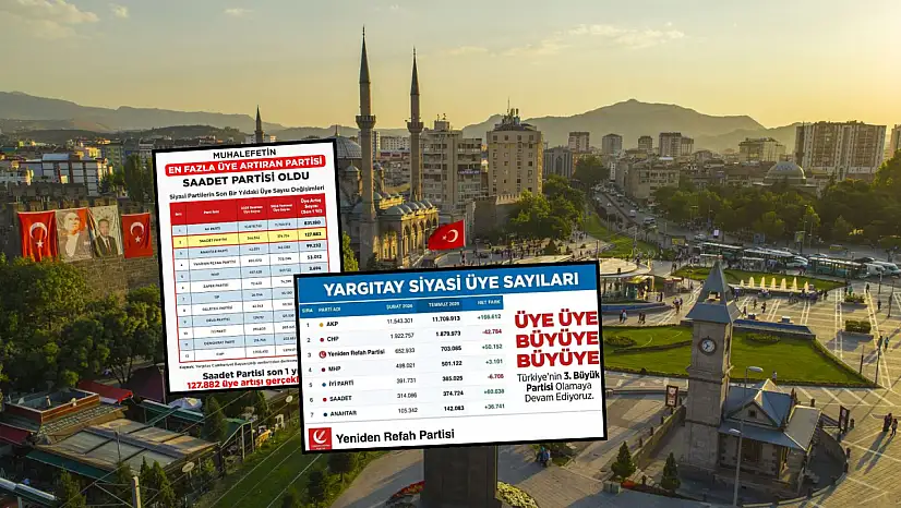 Kayseri'de siyasi rekabet kızışıyor: YRP ile SP arasında üye yarışı!