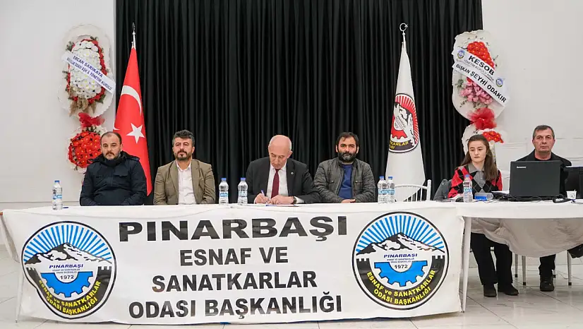 Pınarbaşı Esnaf Odası'nda başkan değişmedi