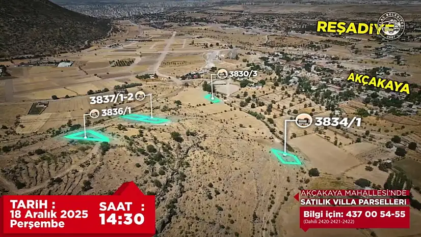 Talas'ta villa parseli satışları için geri sayım başladı!