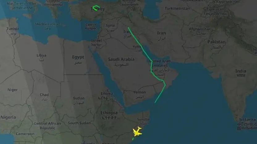 Kayseri'den havalanan C-17 uçağı, Somali'ye indi!