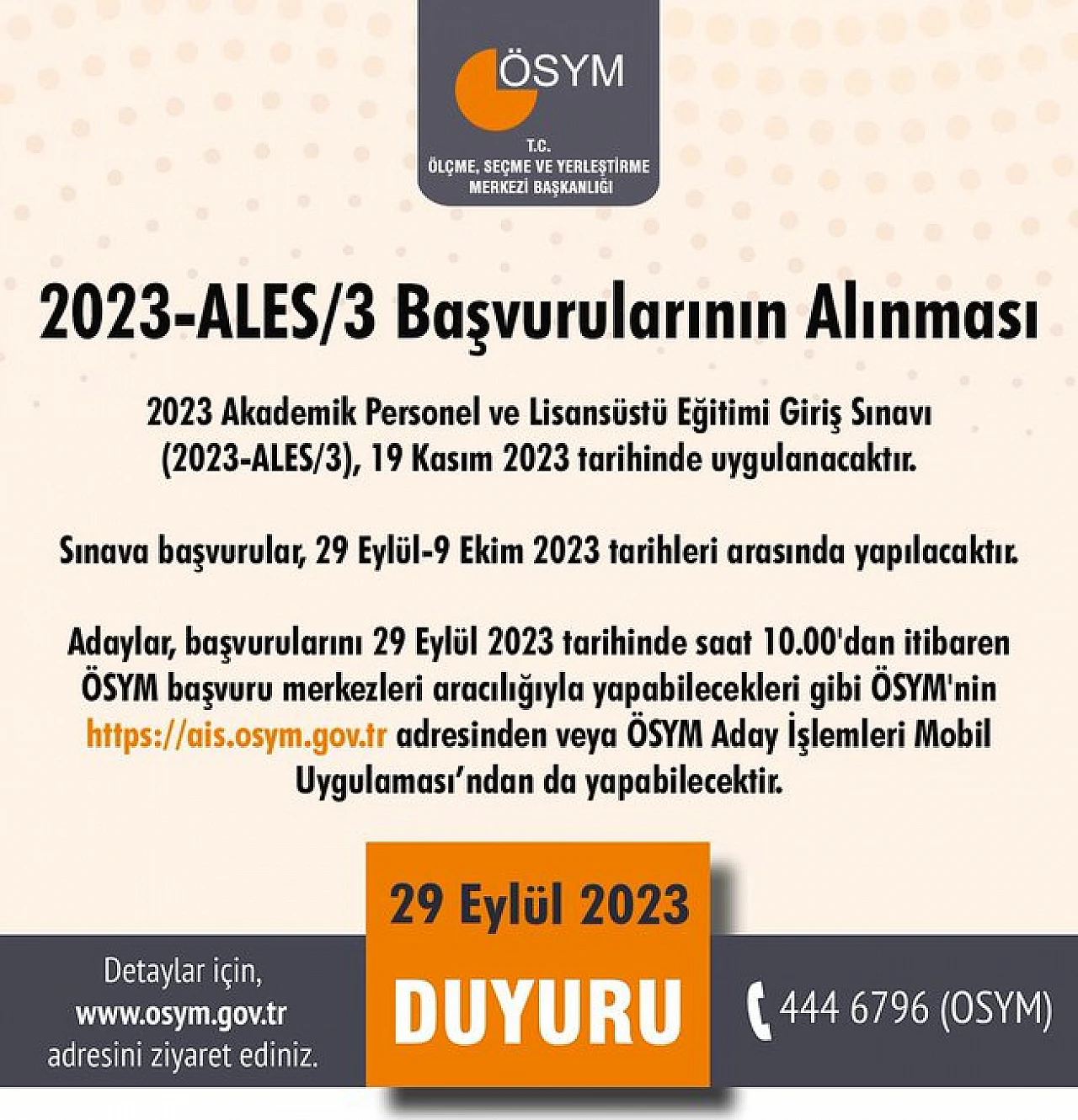 ALES/3 başvuruları başladı! İşte detaylar...