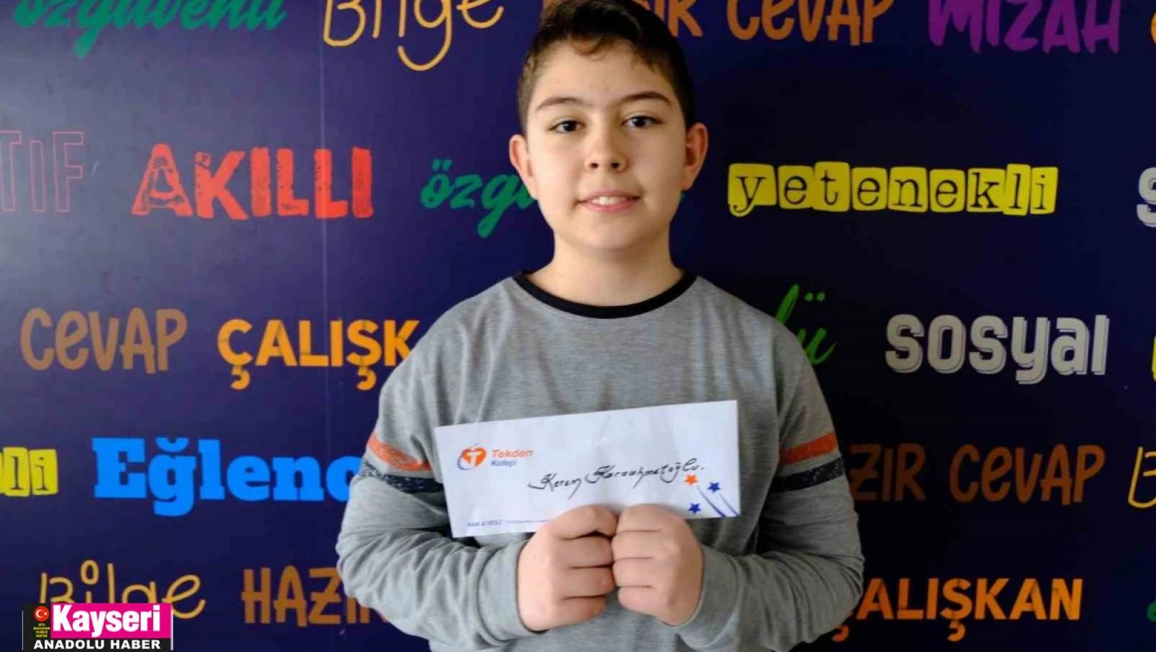 7.sınıf öğrencisi kazandığı ödülü depremzedelere bağışladı