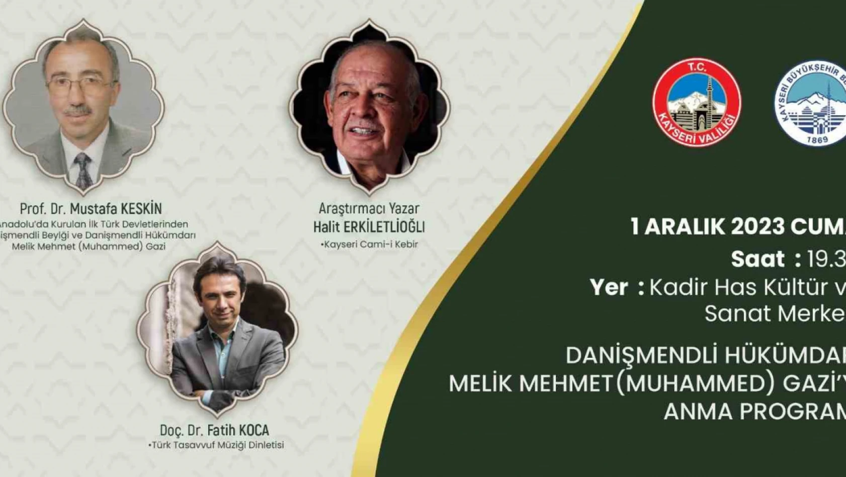 Hükümdar Melik Mehmet Gazi'yi anma programı düzenlenecek