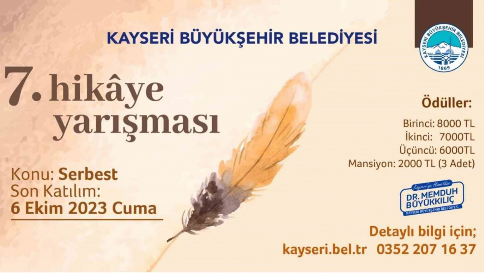 Kayseri'de hikaye yarışmasının 7'ncisi düzenleniyor