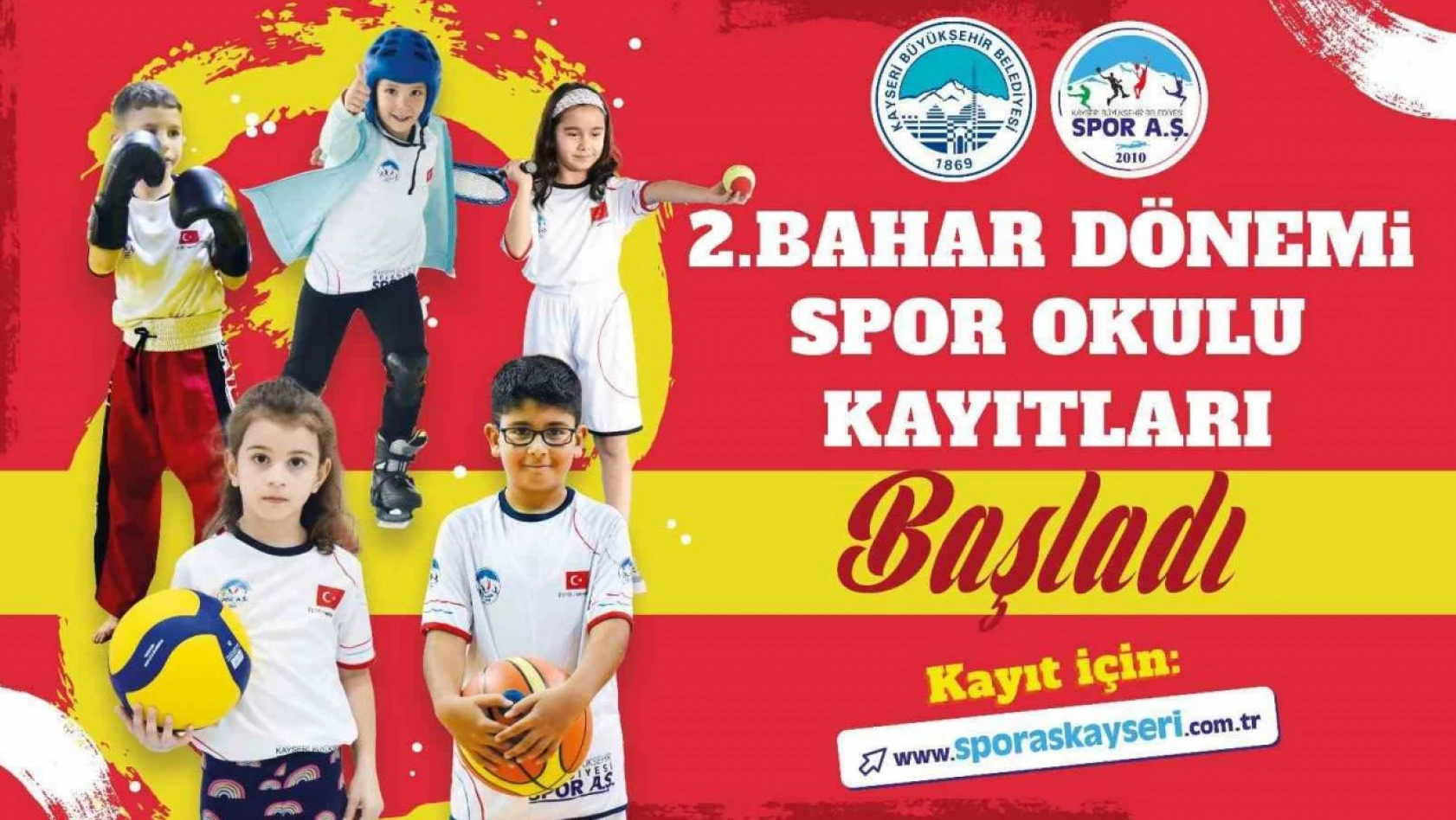Büyükşehir Spor A.Ş.'nin 2'nci bahar dönemi spor okulları kayıtları başladı