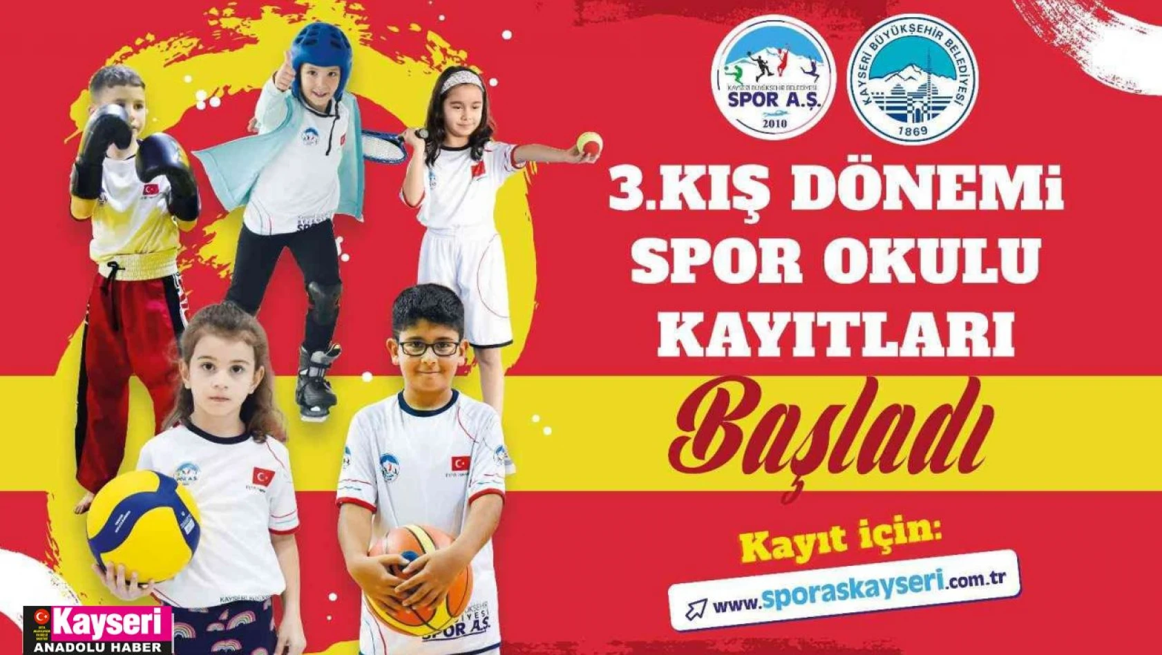 Büyükşehir Spor A.Ş.'nin 3'üncü Kış Dönemi Spor Okulu kayıtları başladı