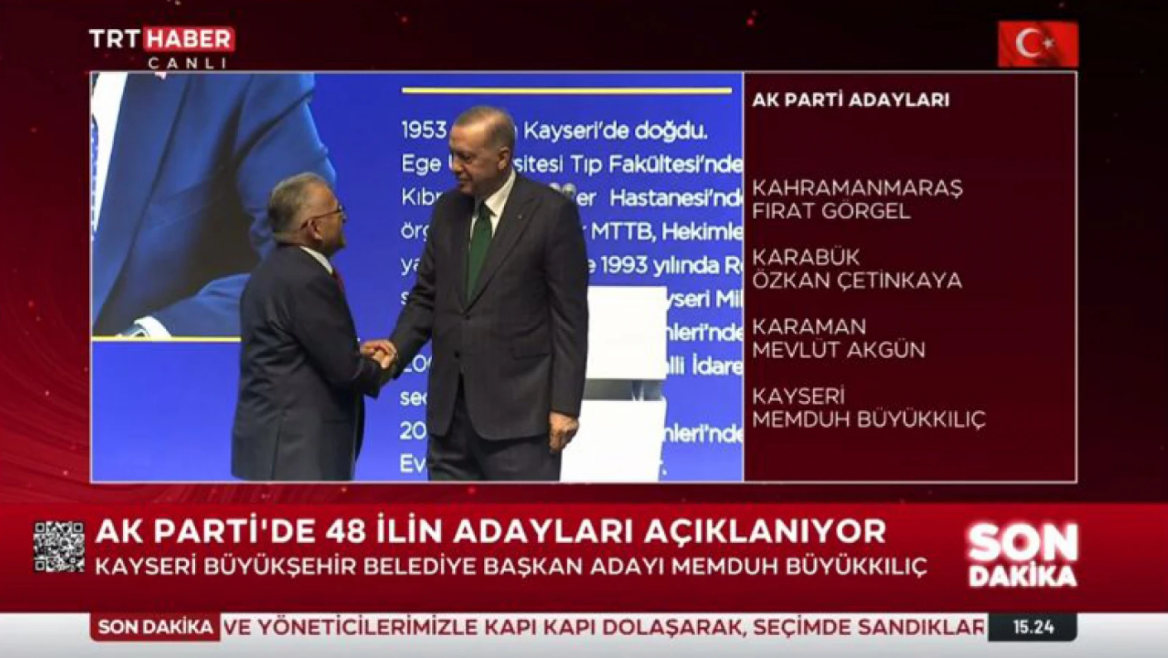 Cumhurbaşkanı Kayseri Büyükşehir Belediye Başkanını böyle ilan etti!