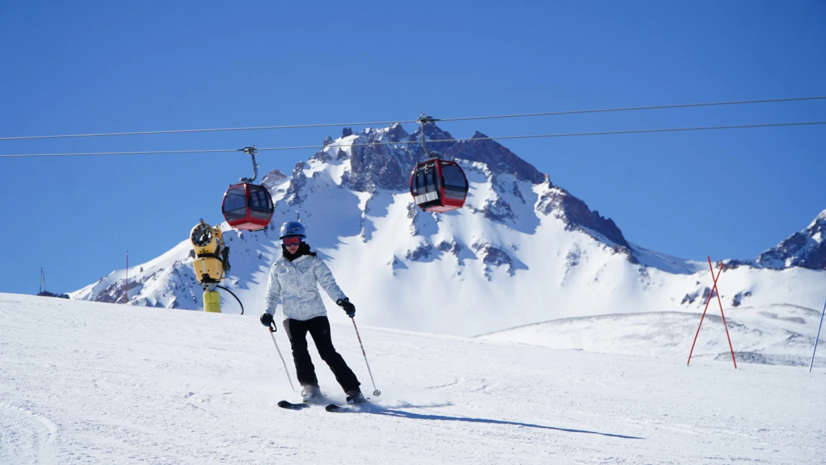 Erciyes kayak turizminde bu sene rekor kırdı
