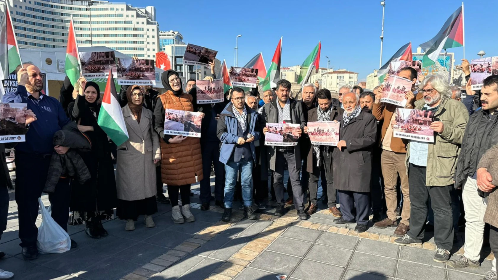 İnsan Hakları Günü'nde Kayseri'de İsrail Protestosu