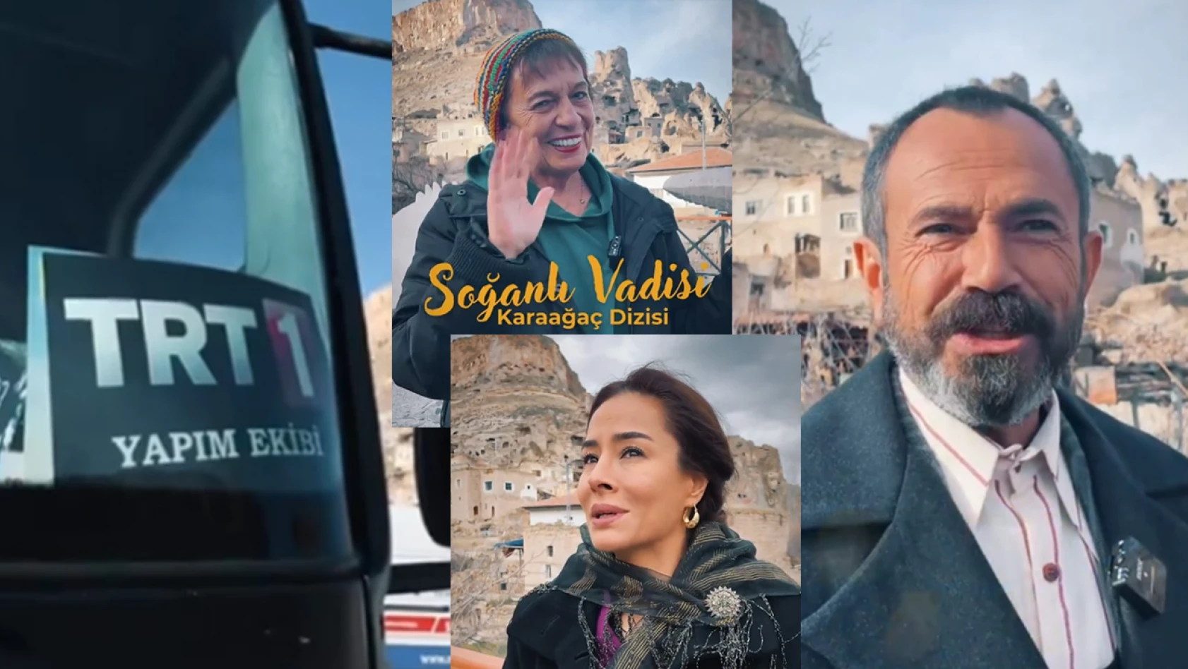 Karaağaç dizisi oyuncuları Kayseri'deki Soğanlı Vadisi'ne hayran kaldı