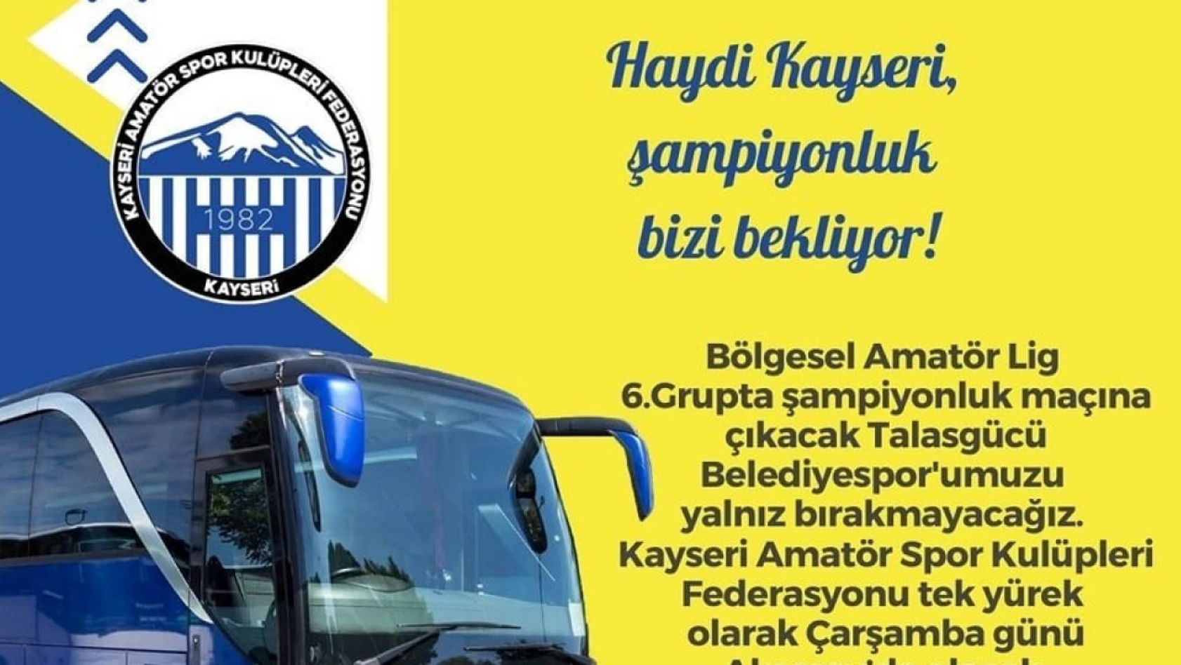 Kayseri ASKF Aksaray'a otobüs kaldıracak