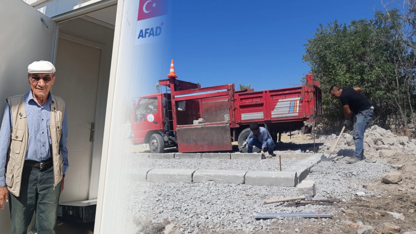 Kayseri'deki depremzede vatandaşlara konteyner desteği...