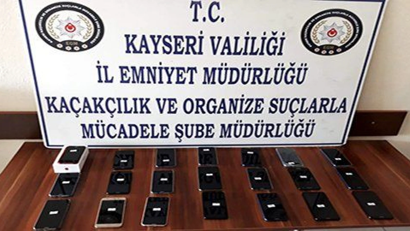 Kayseri'de kaçak telefon operasyonu 