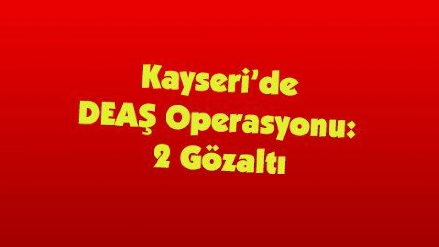 Kayseri'de DEAŞ Operasyonu: 2 Gözaltı