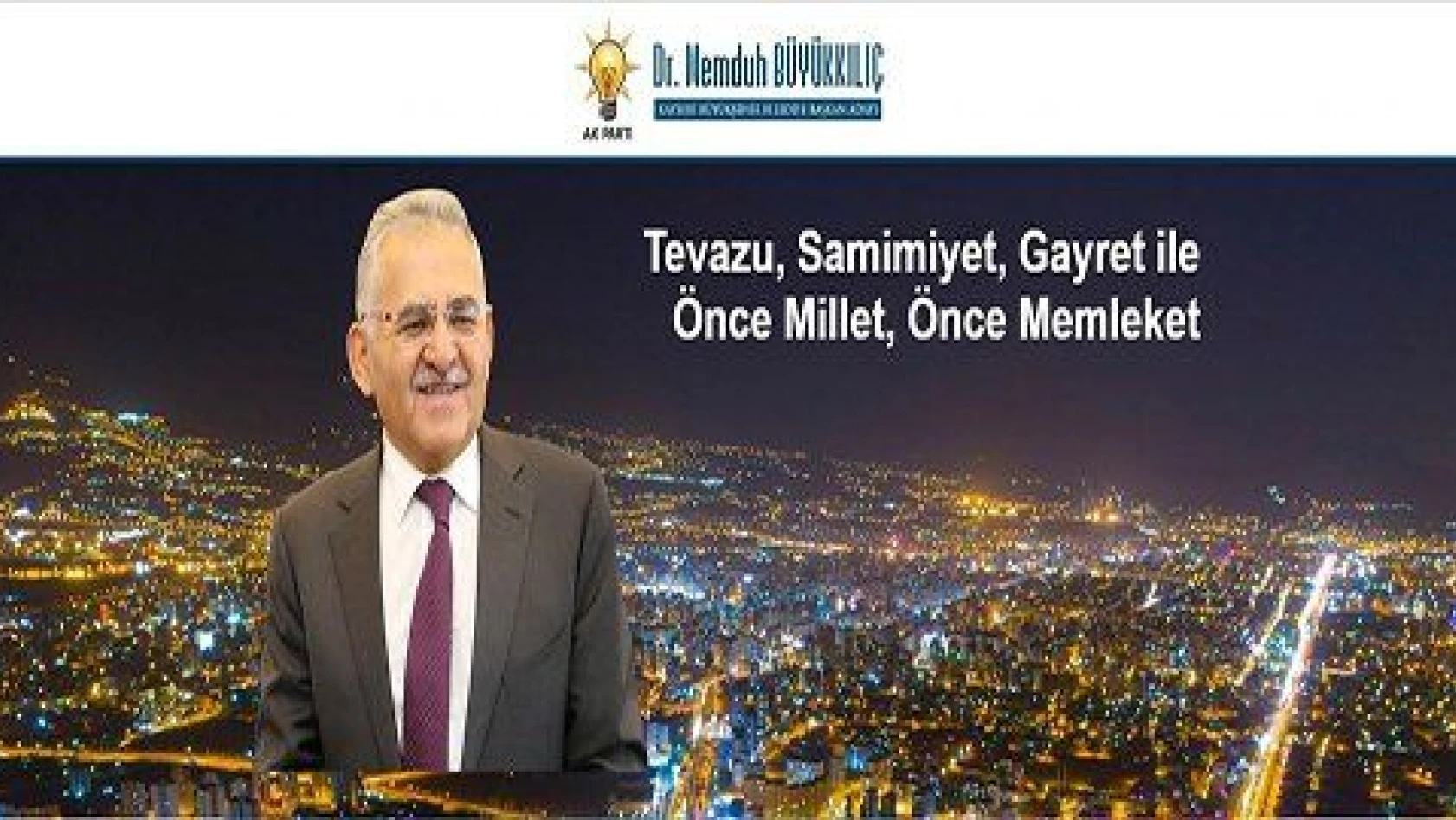 Başkan Büyükkılıç'ın kişisel web sitesi yayında 