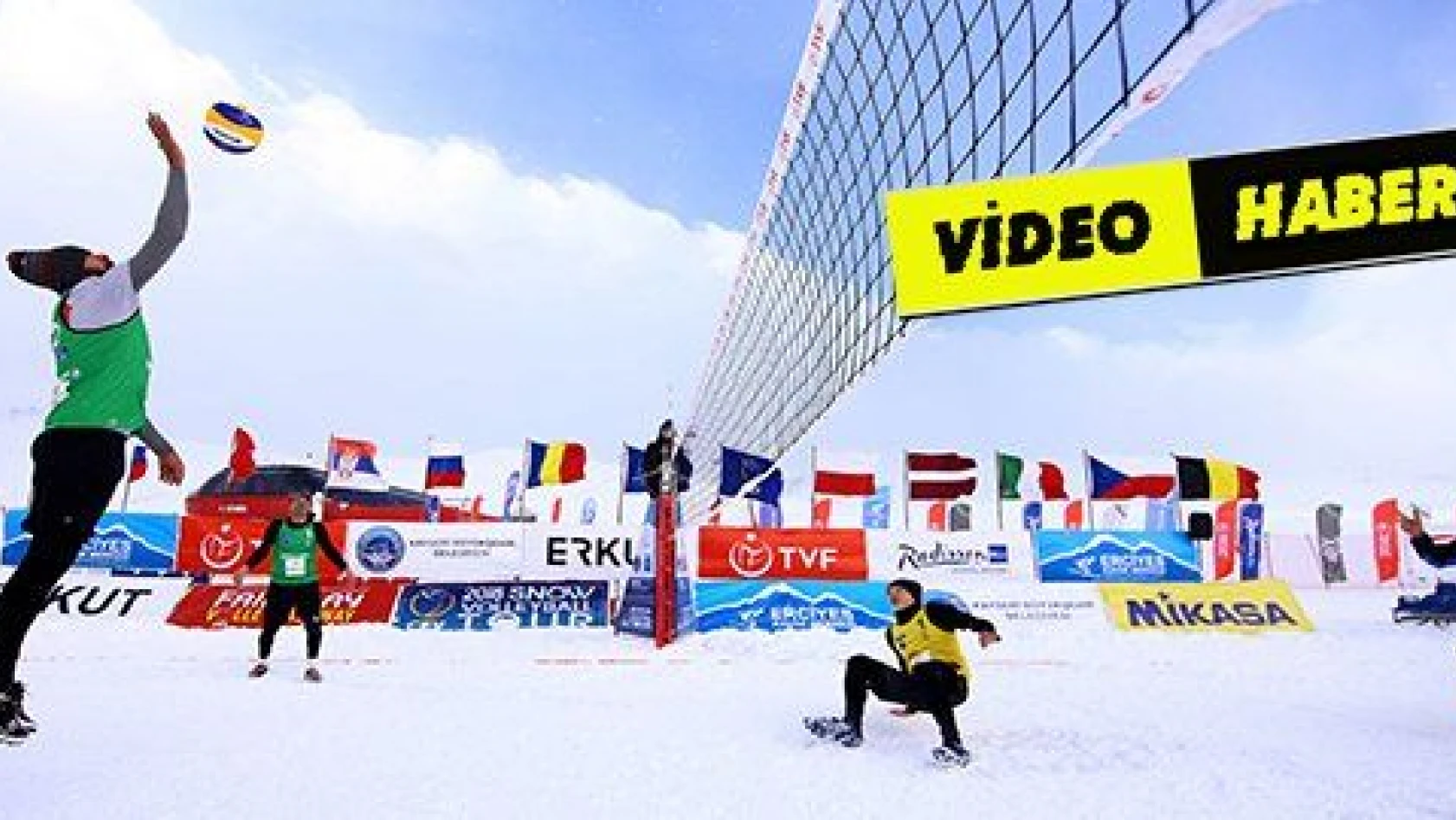 Kar Voleybolu Avrupa Kupası Türkiye ayağı yine Erciyes'te 