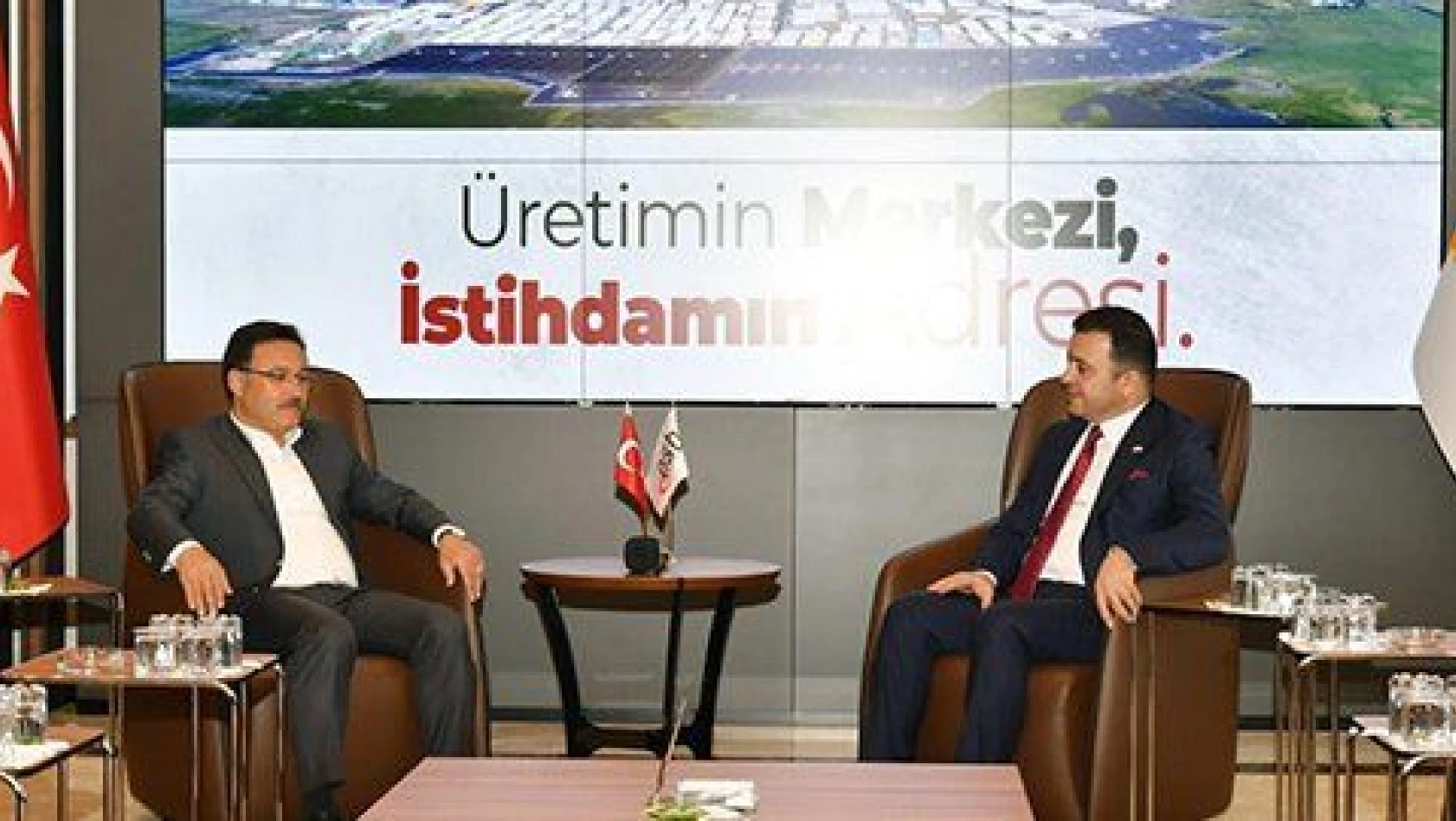 Vali Çiçek, Kayseri OSB Başkanı Yalçın ve yönetim kurulu üyelerini ziyaret etti
