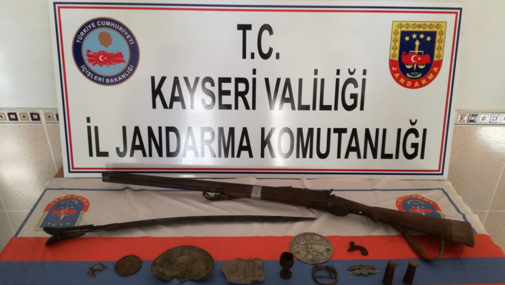 Kayseri'de tarihi eser kaçakçılığına 1 gözaltı