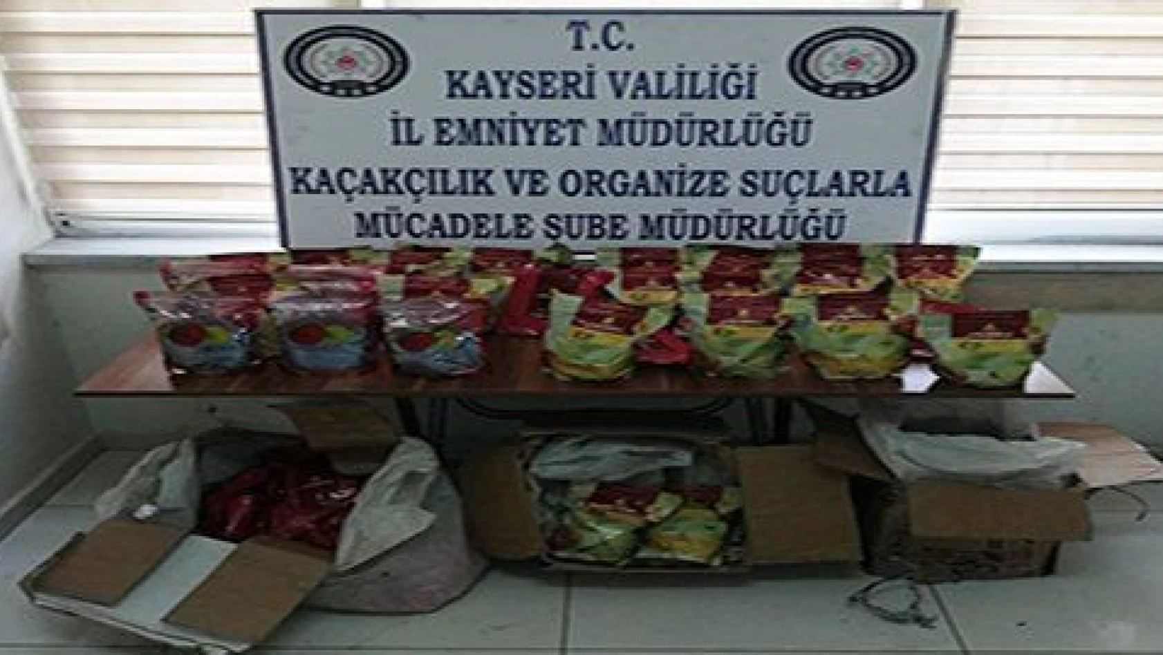Kayseri'de kaçak sigara ve kaçak tütün operasyonu