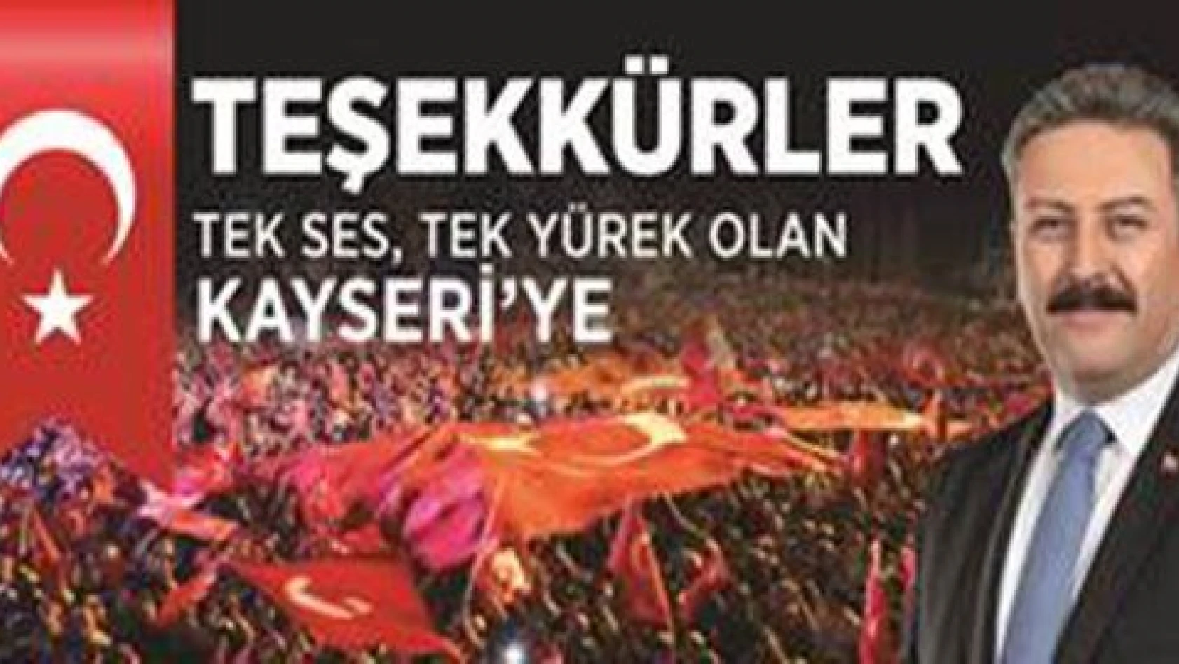 'TEK MİLLET, TEK DEVLET, TEK BAYRAK, TEK VATAN' için 15 Temmuz da Kayseri Meydanındayız…