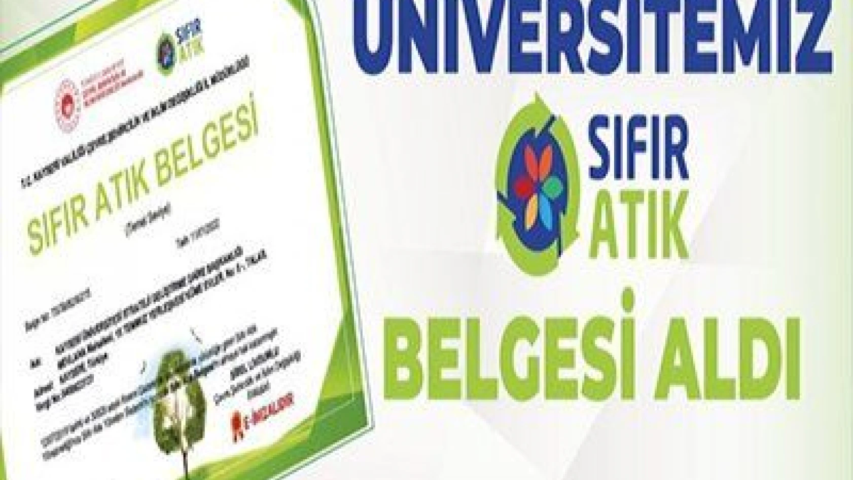 Kayseri Üniversitesine 'Sıfır artık belgesi' verildi