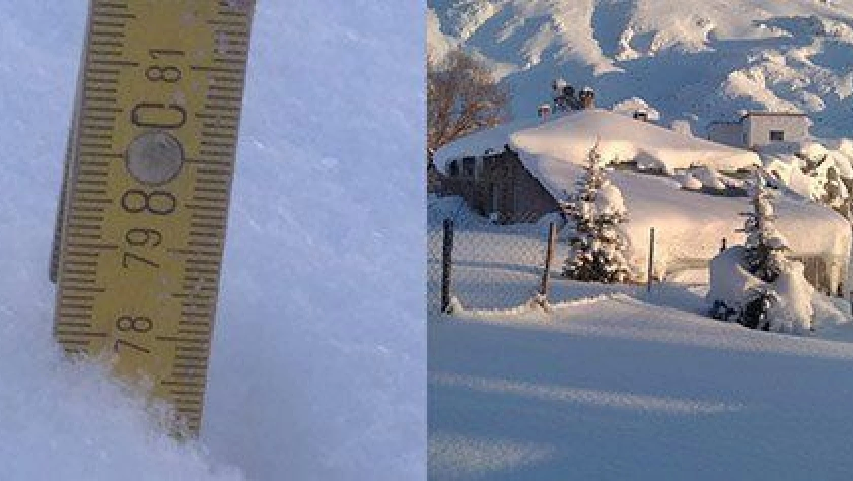 Tomarza'da kar kalınlığı 80 santimetreye yaklaştı