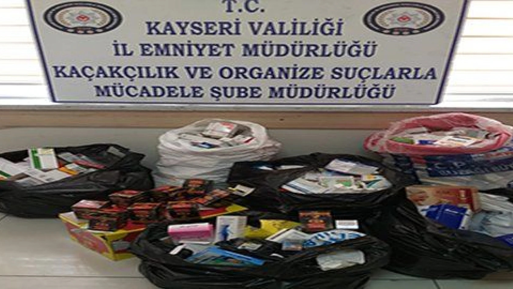 Kayseri'de çok sayıda kaçak cinsel içerikli hap ve ilaç ele geçirildi 
