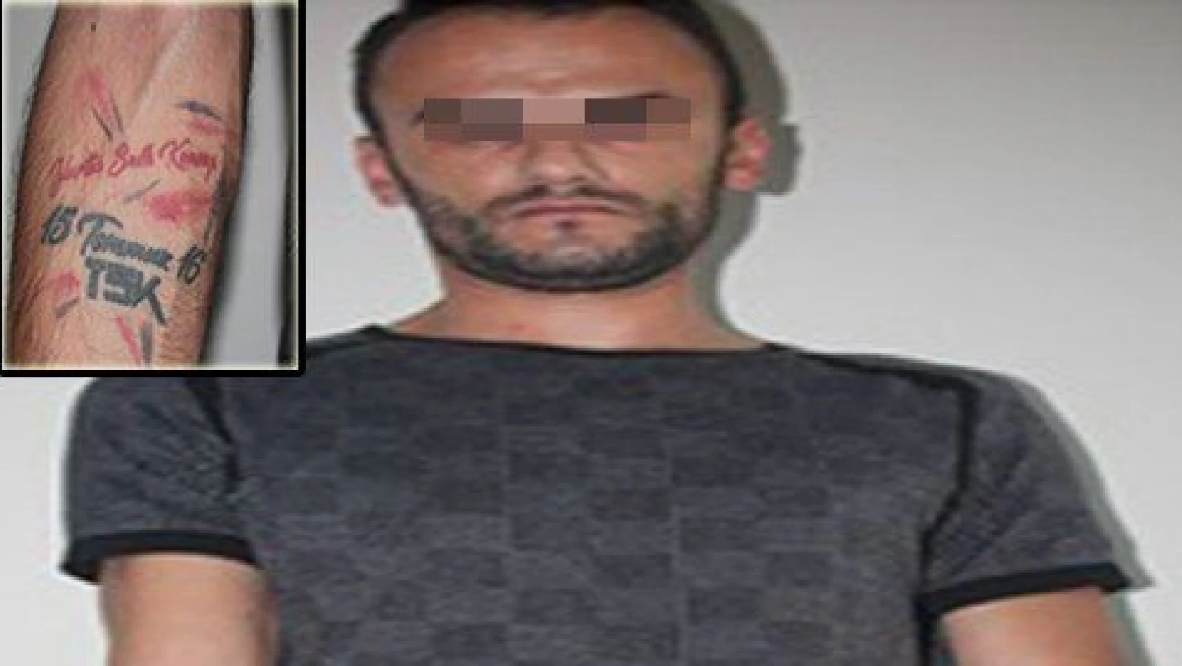 Kayseri'de koluna 'Yurtta Sulh Konseyi' dövmesi yaptıran bir kişi yakalandı