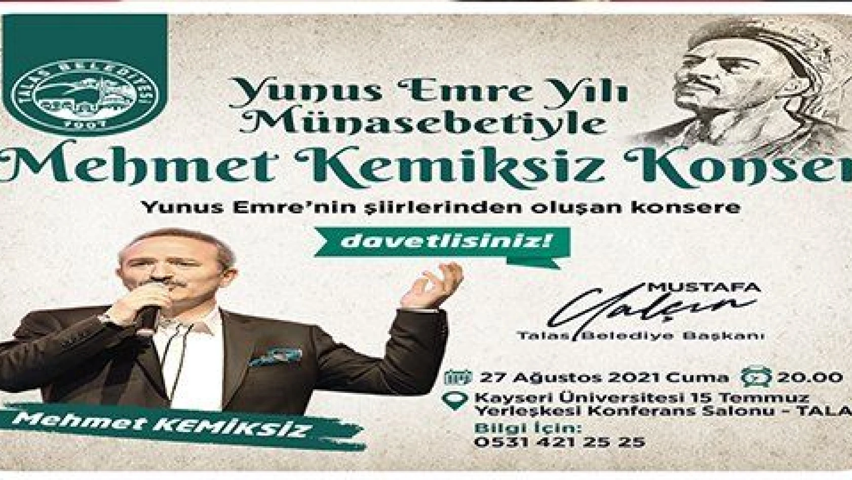 Talas'ta Mehmet Kemiksiz konseri
