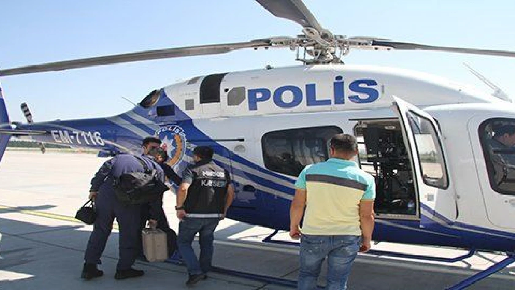 Kayseri'de, helikopterle Hint keneviri taraması