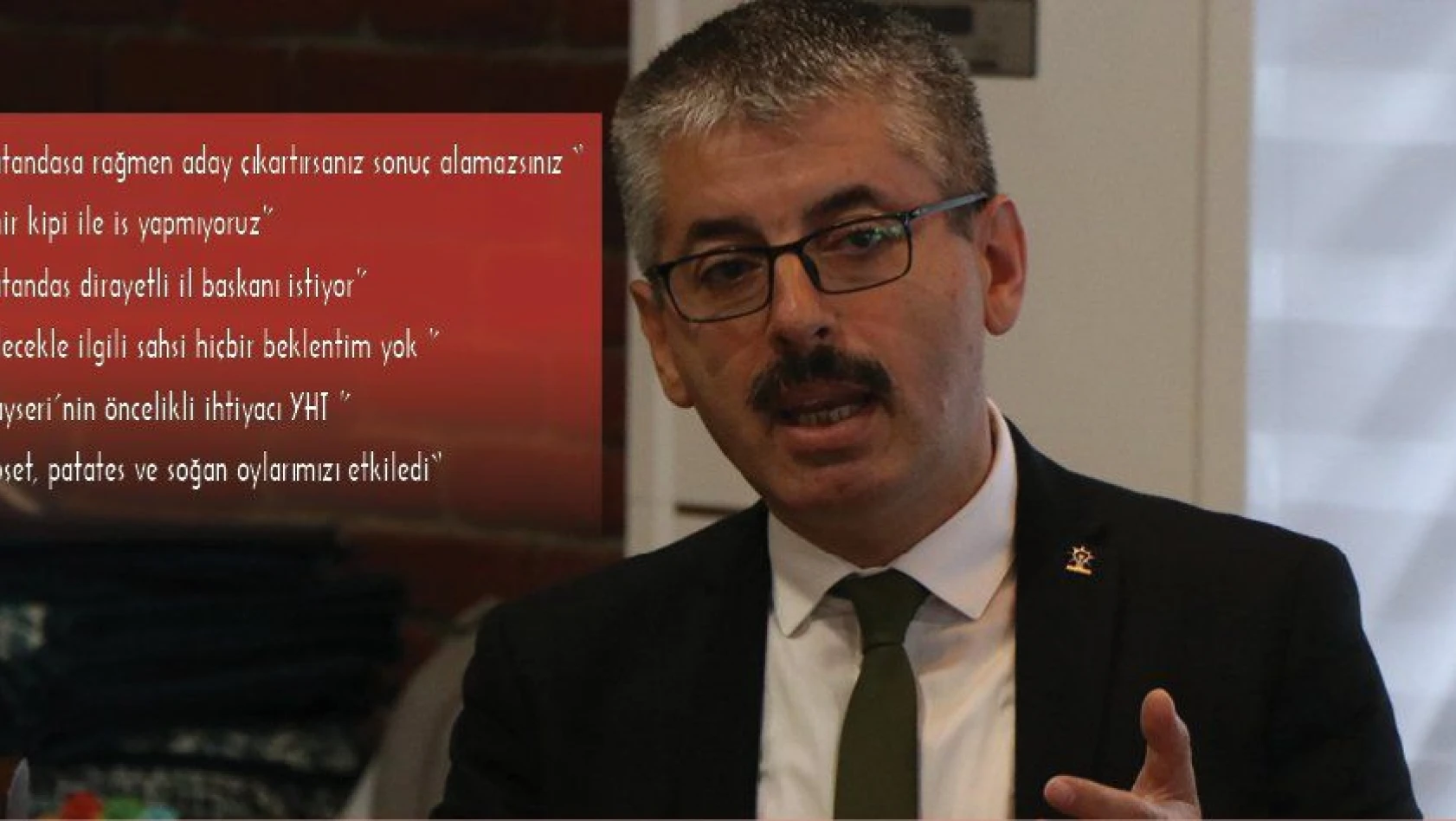  Ak Parti Kayseri İl Başkanı Şaban Çopuroğlu'ndan önemli açıklamalar