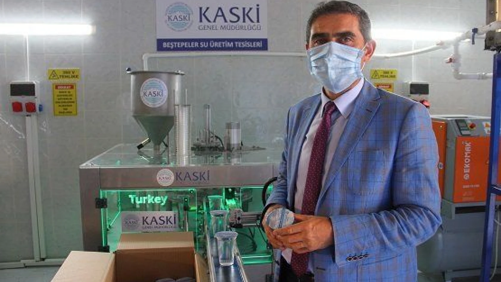 Kovid-19 hastalarının ihtiyacını karşılamak için su paketleme tesisi kuruldu