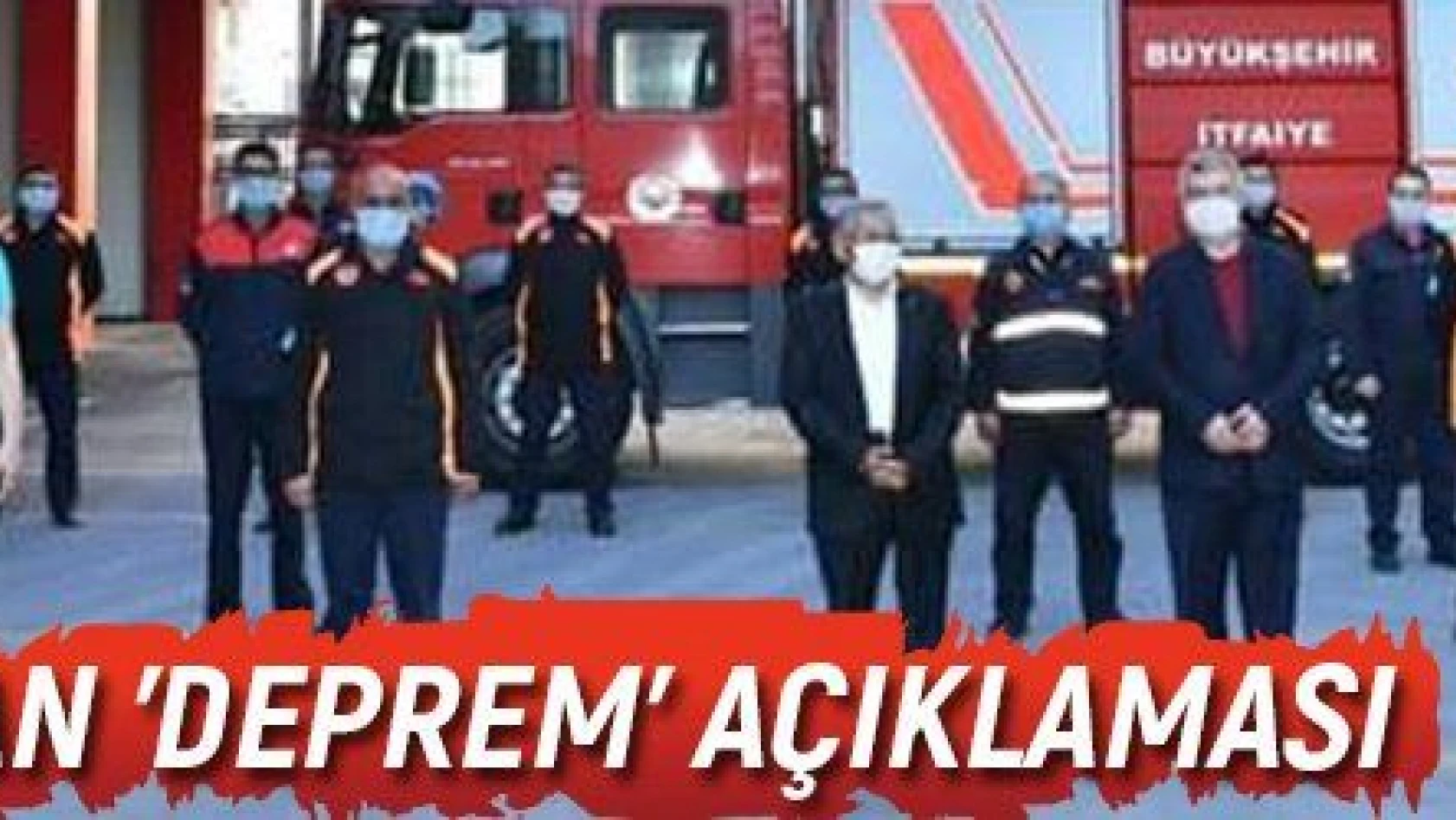 Büyükkılıç'tan 'Deprem' açıklaması