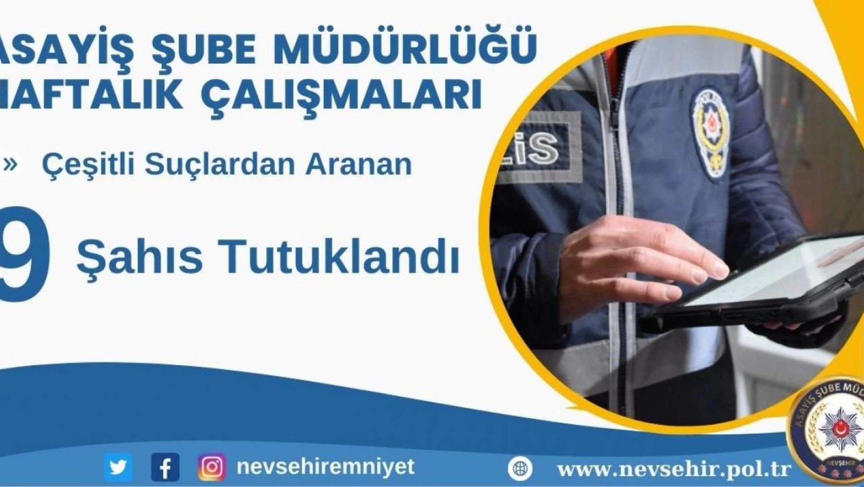 Nevşehir'de 9 şahıs tutuklandı