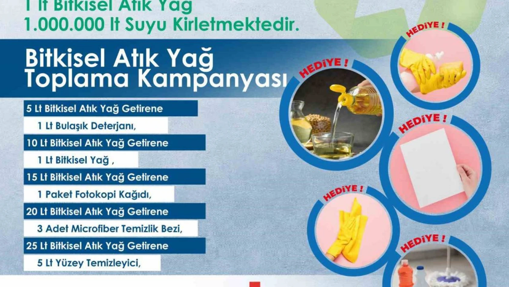 Talas'ta Bitkisel Atık Yağ Toplama Kampanyası Başladı