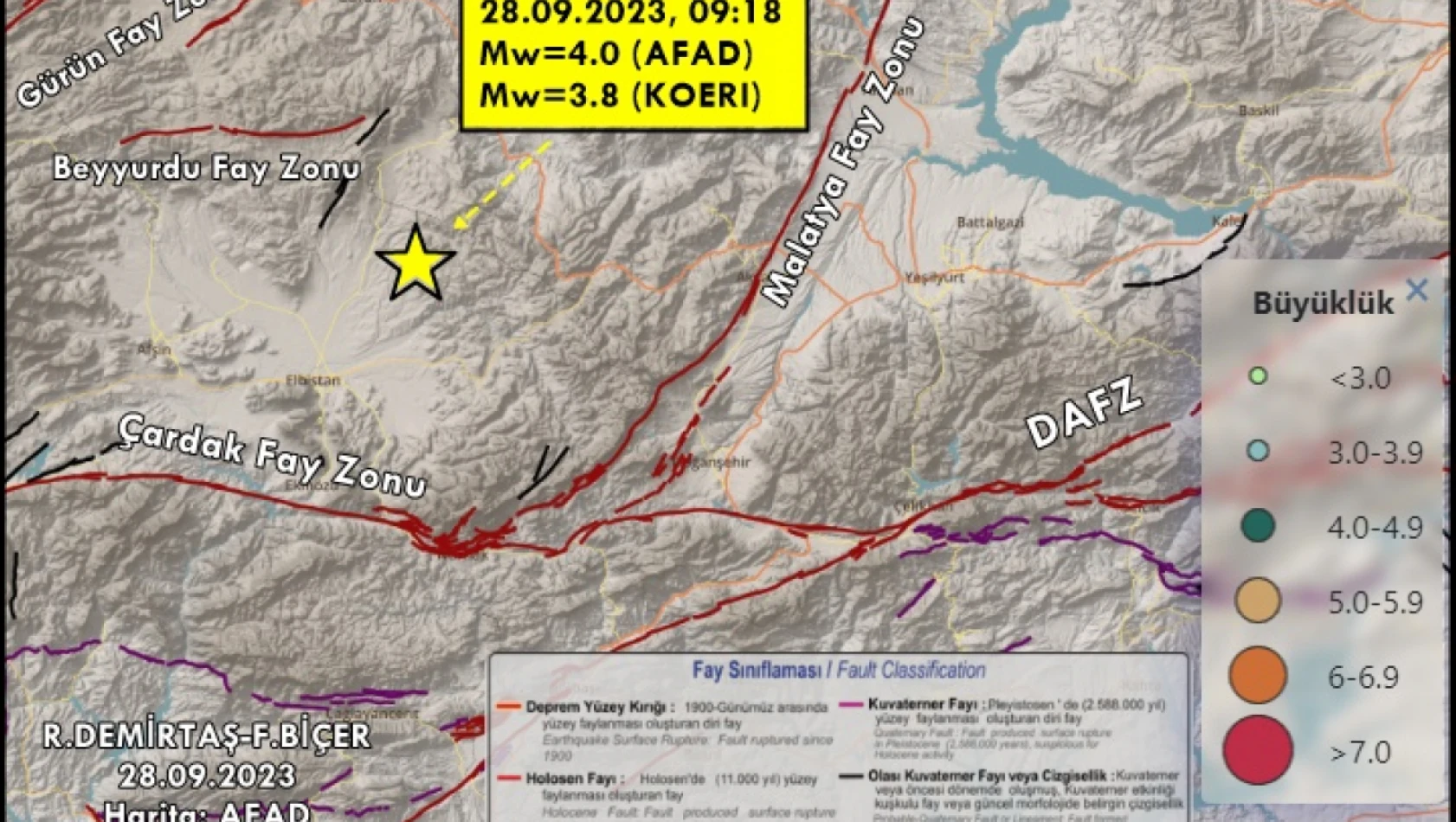 Demirtaş'tan Sarız fayı açıklaması - Deprem Haberleri