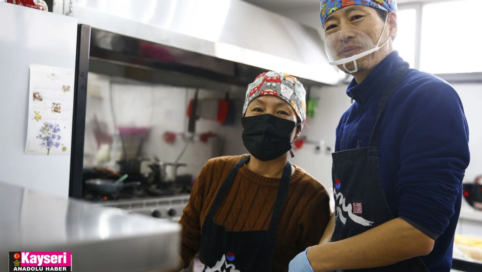 Güney Koreli çift Kayseri'de restoran açtı